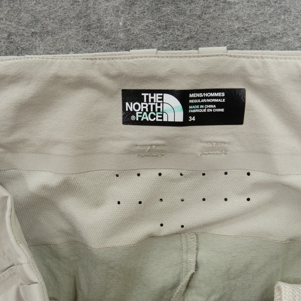 The North Face Shorts Mens 34 Beige Tan Technical Hiking Cargo Stretch Outdoors - Picture 4 of 12